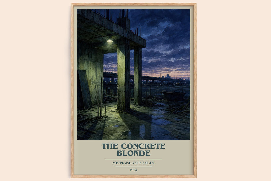 The Concrete Blonde book cover book poster by Michael Connelly – framed literary art print