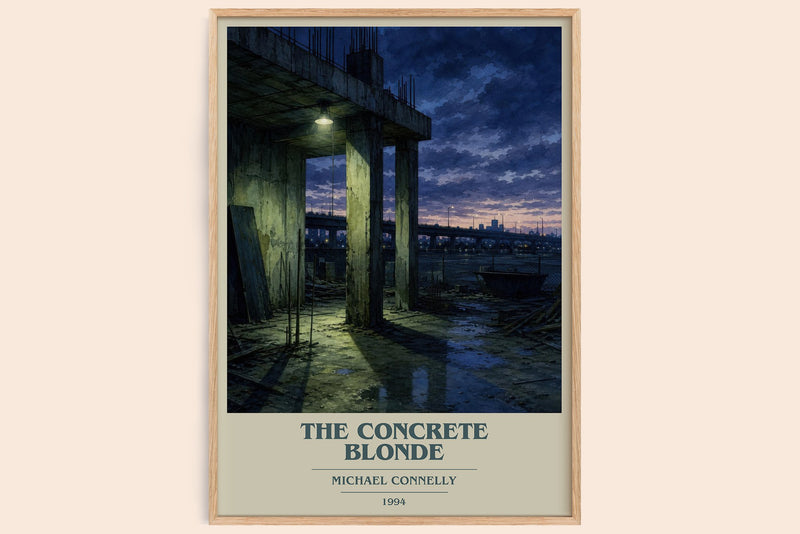The Concrete Blonde book cover book poster by Michael Connelly – framed literary art print