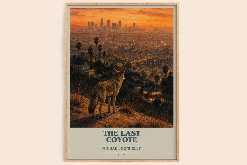 The Last Coyote book cover book poster by Michael Connelly – framed literary art print