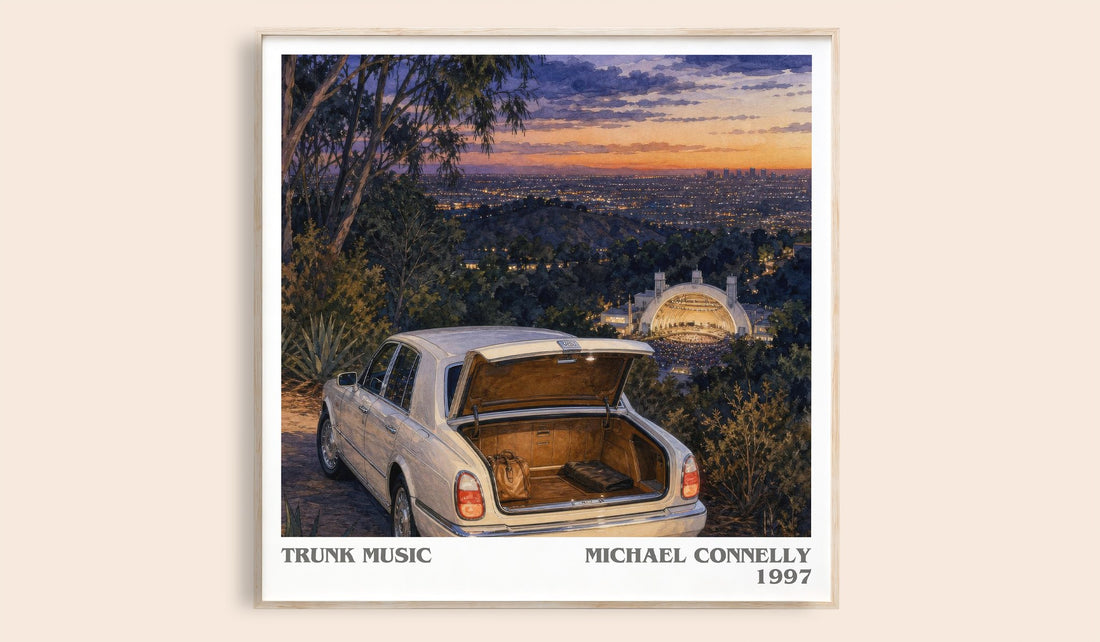 Trunk Music literary book poster by Michael Connelly – framed literary art print
