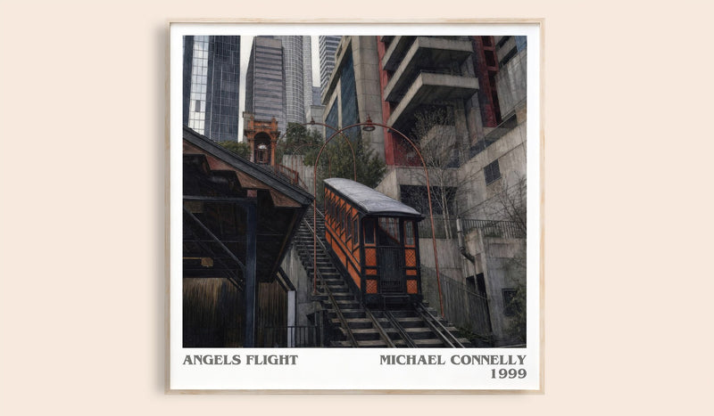 Angels Flight literary book poster by Michael Connelly – framed literary art print