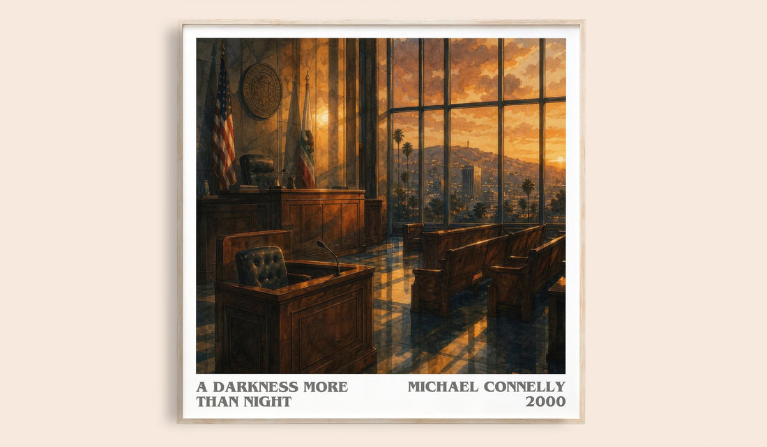 A Darkness More Than Night literary book poster by Michael Connelly – framed literary art print