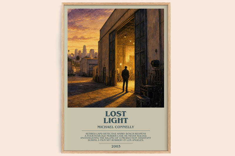 Lost Light bookish book poster by Michael Connelly – framed literary art print