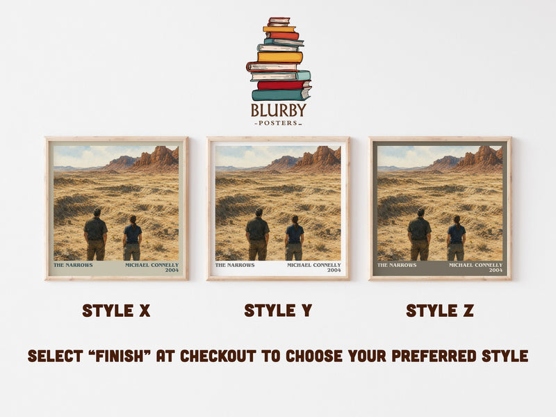 The Narrows literary print in frame leaning in hallway – crime wall art