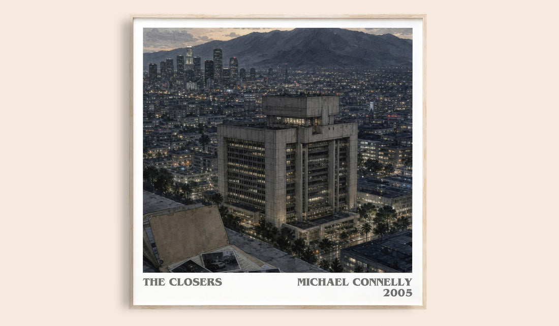 The Closers literary book poster by Michael Connelly – framed literary art print
