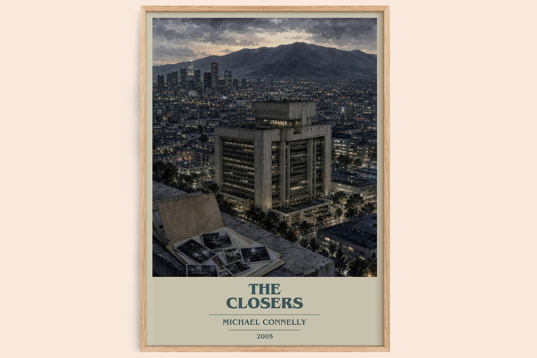 The Closers book cover book poster by Michael Connelly – framed literary art print
