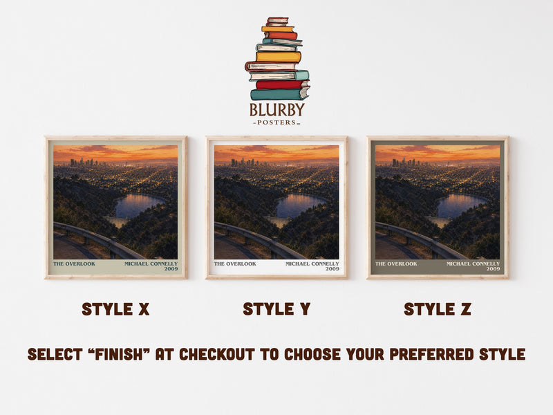 The Overlook literary print in frame leaning in hallway – crime wall art