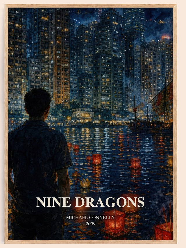 Nine Dragons Book Watercolour Illustration by Michael Connelly