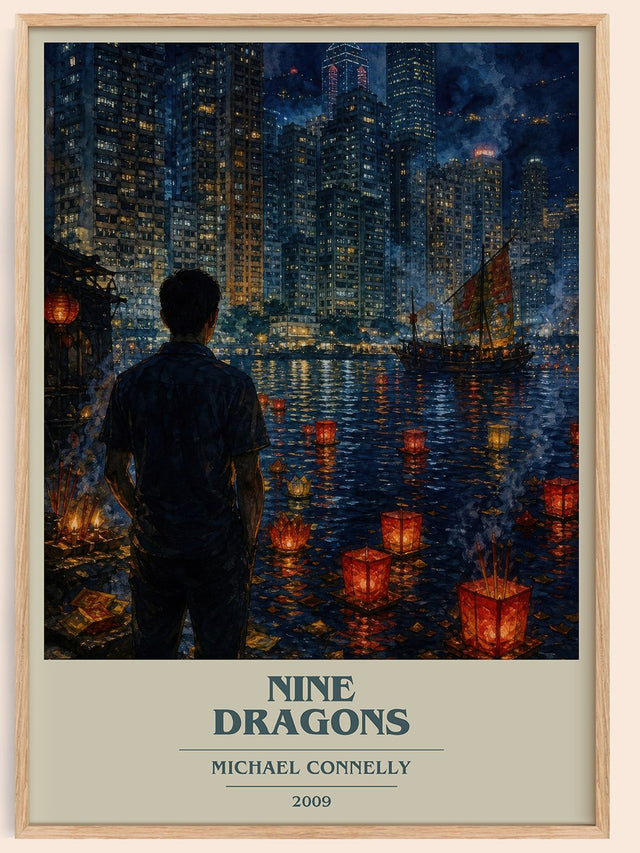 Nine Dragons Book Cover Poster by Michael Connelly