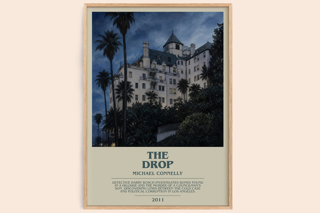The Drop bookish book poster by Michael Connelly – framed literary art print