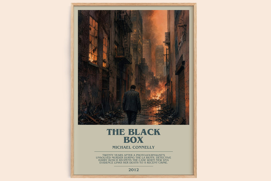 The Black Box bookish book poster by Michael Connelly – framed literary art print