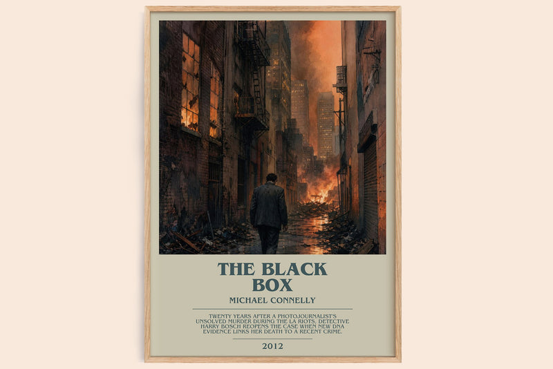 The Black Box bookish book poster by Michael Connelly – framed literary art print