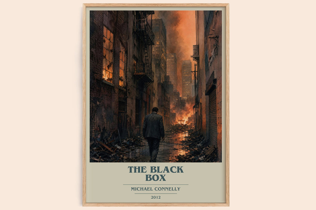 The Black Box book cover book poster by Michael Connelly – framed literary art print
