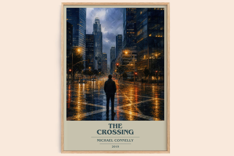 The Crossing book cover book poster by Michael Connelly – framed literary art print