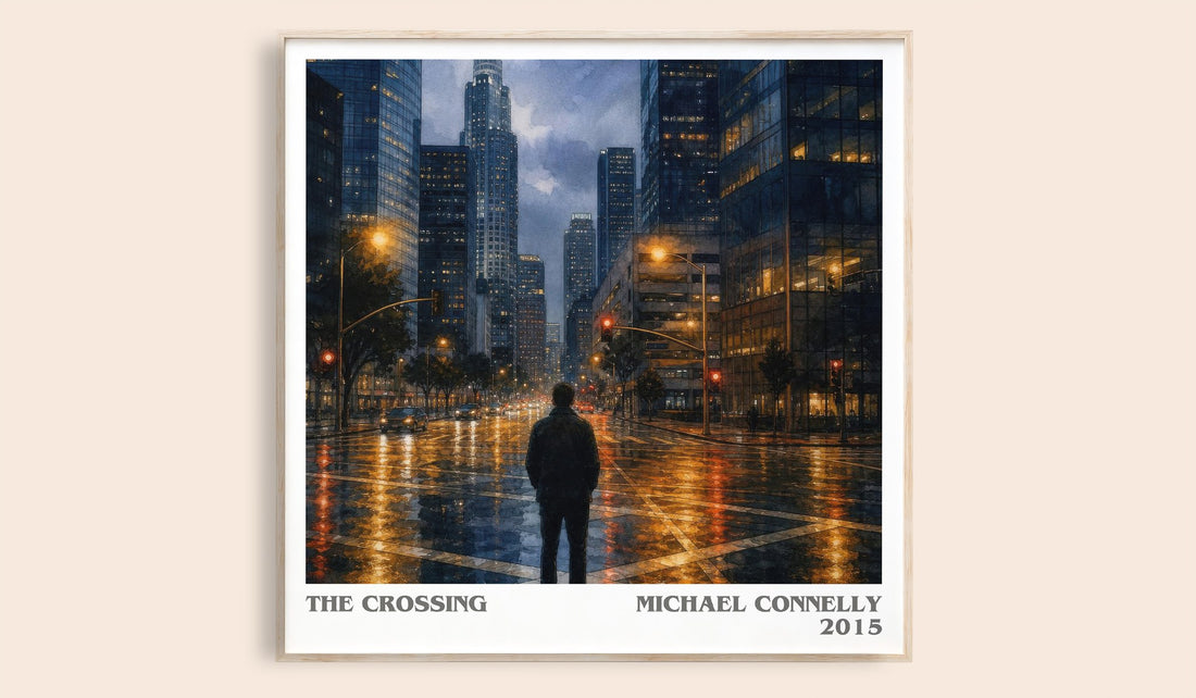 The Crossing literary book poster by Michael Connelly – framed literary art print