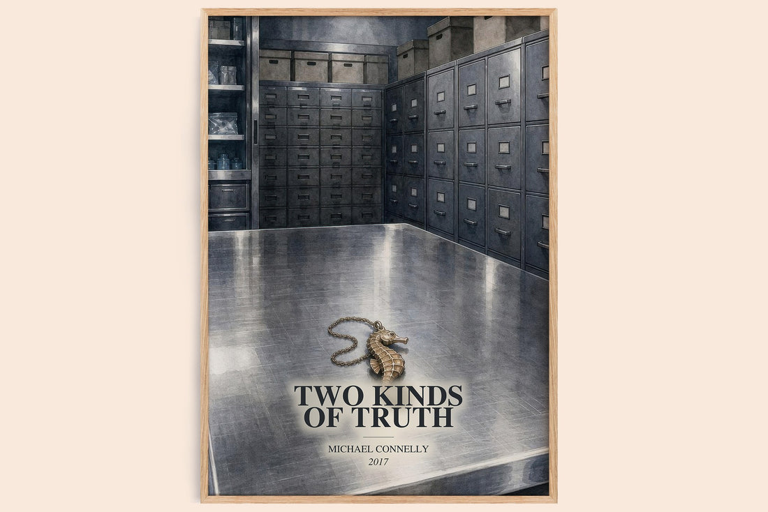 Two Kinds of Truth watercolour book poster by Michael Connelly – framed literary art print
