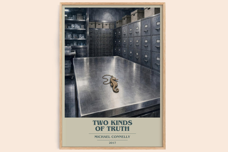 Two Kinds of Truth book cover book poster by Michael Connelly – framed literary art print