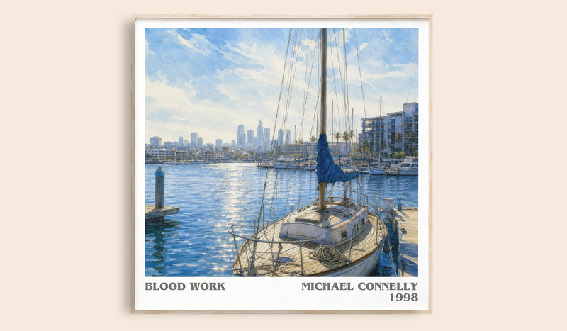 Blood Work literary book poster by Michael Connelly – framed literary art print