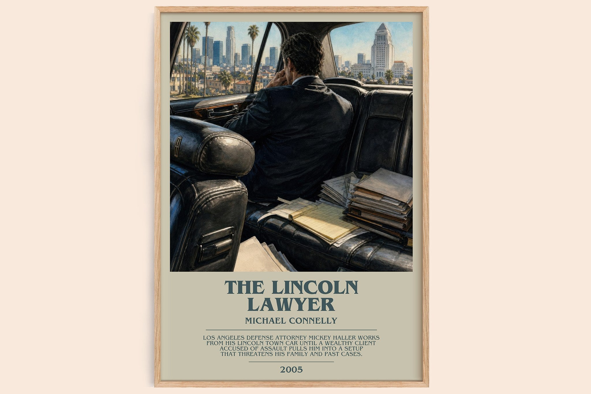 The Lincoln Lawyer Bookish Wall Art by Michael Connelly