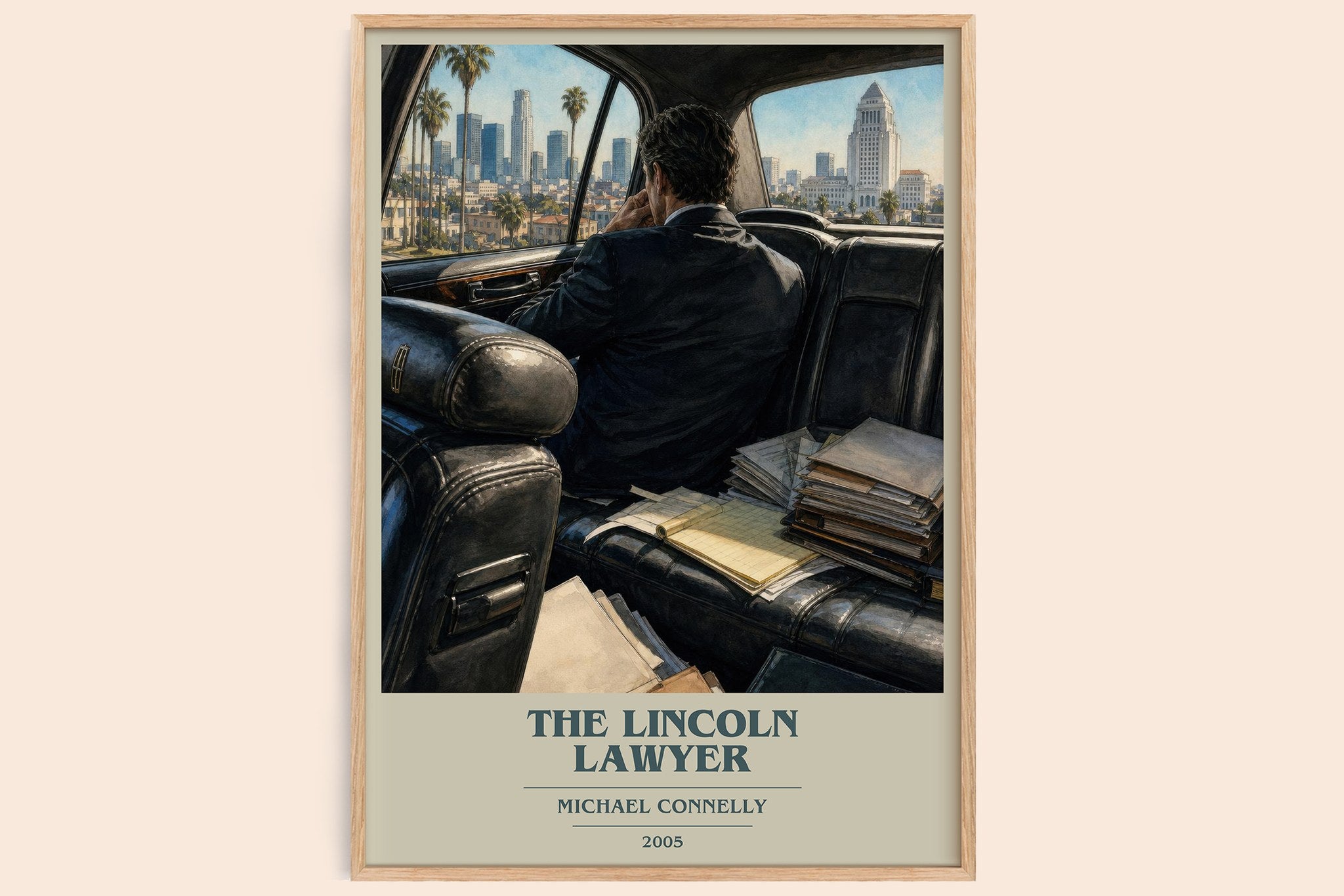 The Lincoln Lawyer Book Cover Poster by Michael Connelly