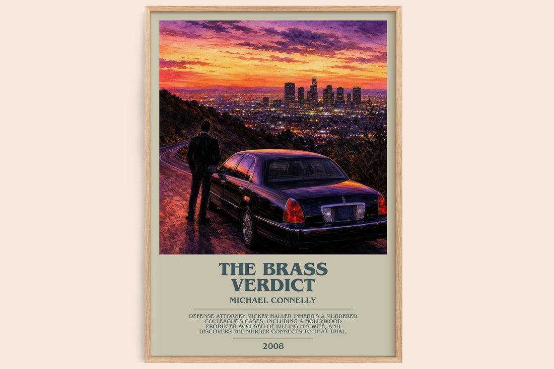 The Brass Verdict bookish book poster by Michael Connelly – framed literary art print