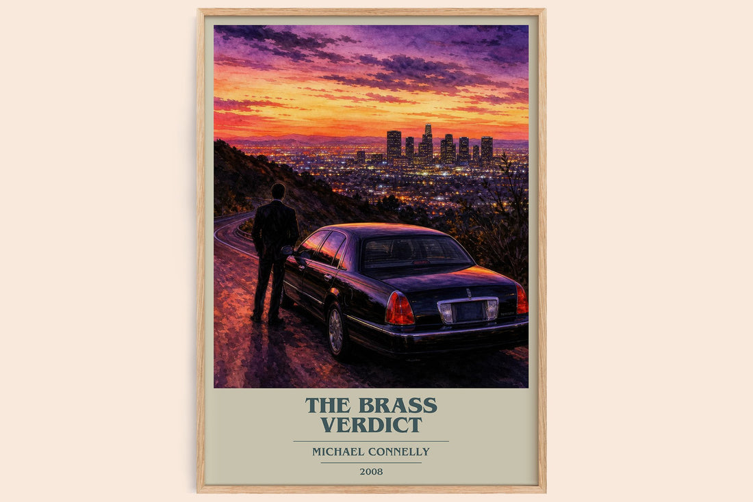 The Brass Verdict book cover book poster by Michael Connelly – framed literary art print