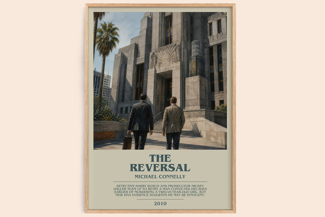 The Reversal bookish book poster by Michael Connelly – framed literary art print