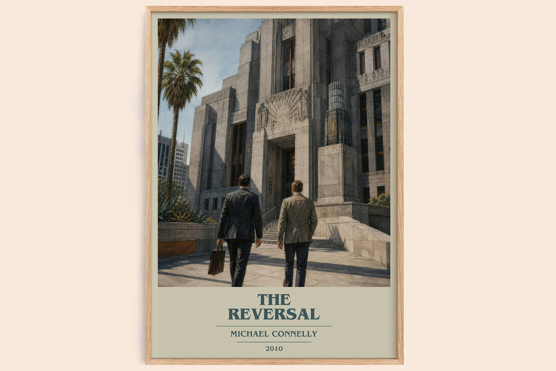 The Reversal book cover book poster by Michael Connelly – framed literary art print