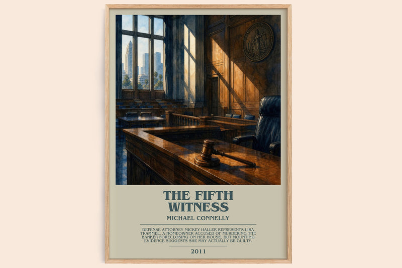 The Fifth Witness bookish book poster by Michael Connelly – framed literary art print