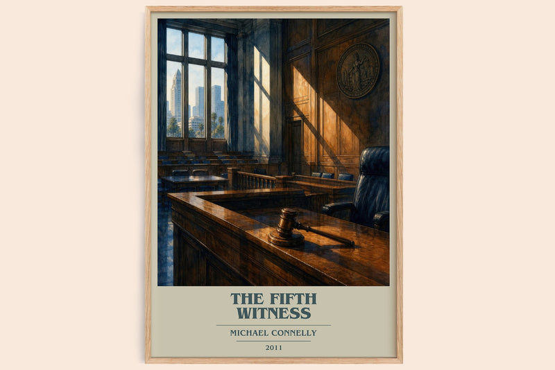 The Fifth Witness book cover book poster by Michael Connelly – framed literary art print