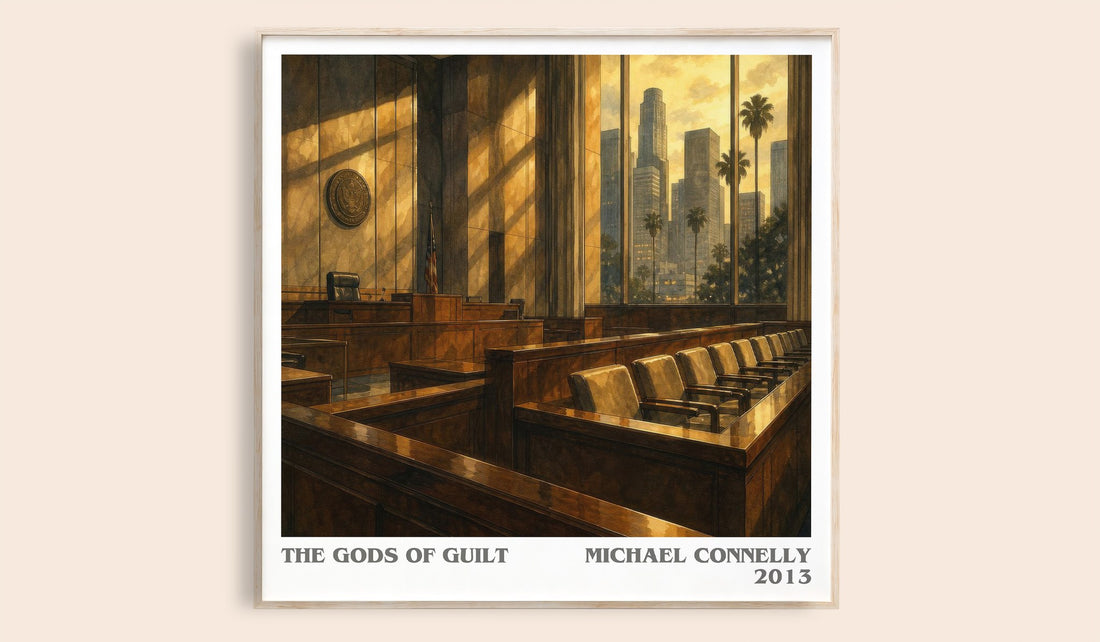 The Gods of Guilt literary book poster by Michael Connelly – framed literary art print