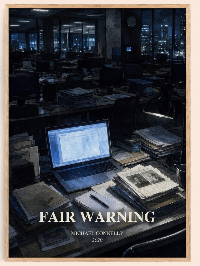 Fair Warning Book Watercolour Illustration by Michael Connelly