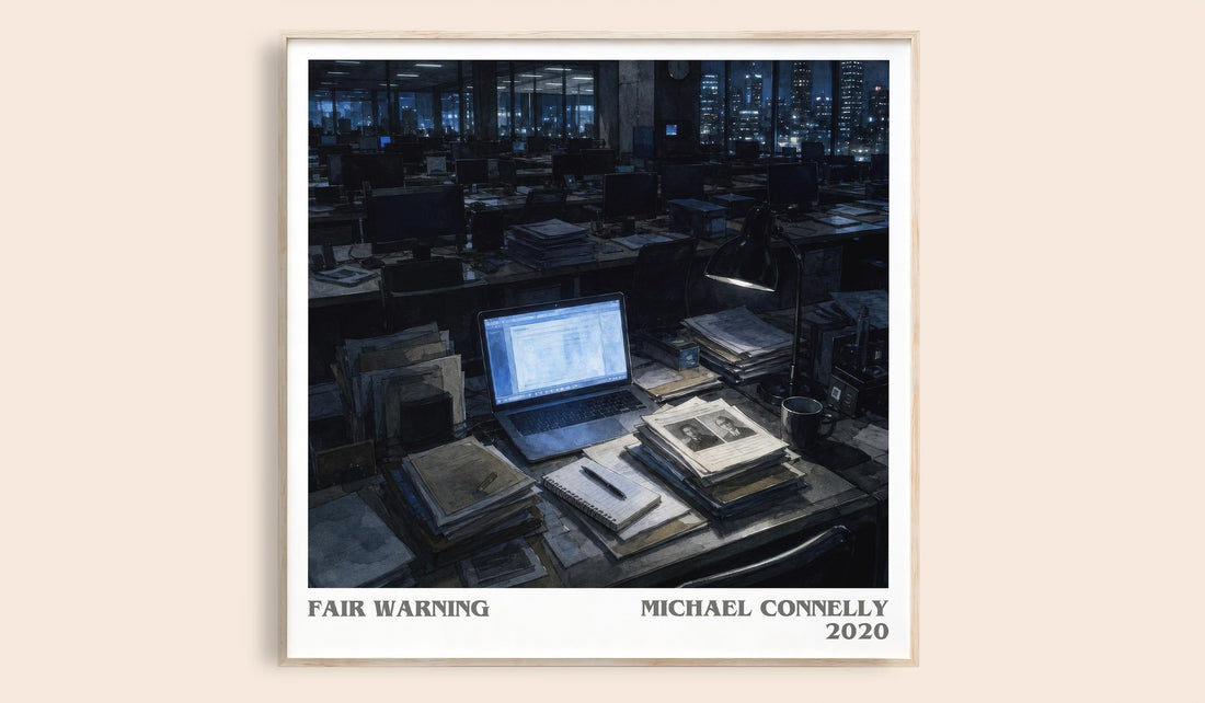 Fair Warning literary book poster by Michael Connelly – framed literary art print