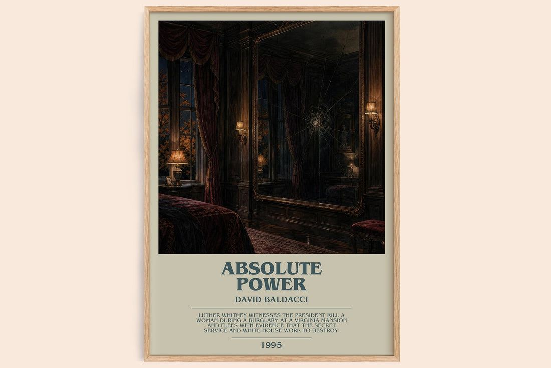 Absolute Power bookish book poster by David Baldacci – framed literary art print