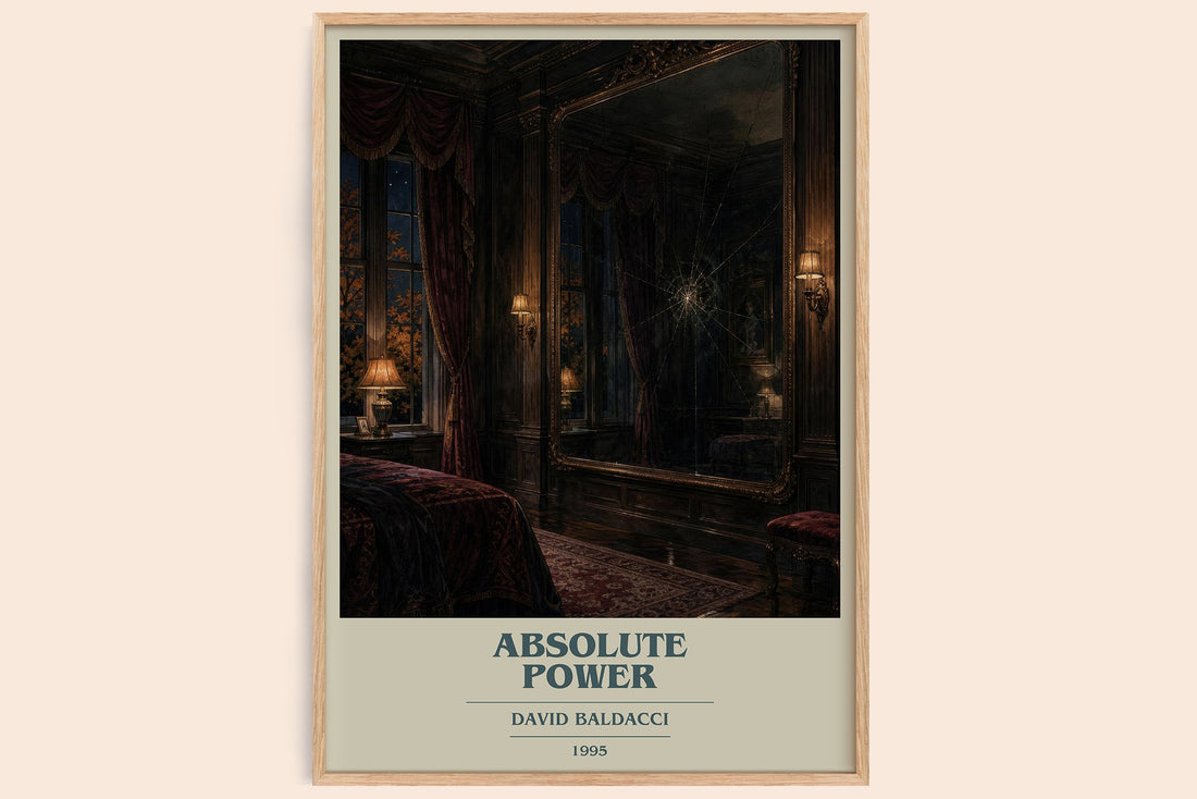 Absolute Power book cover book poster by David Baldacci – framed literary art print