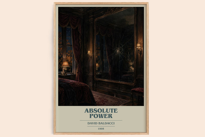 Absolute Power Book Cover Poster by David Baldacci (Modern Minimalist style)