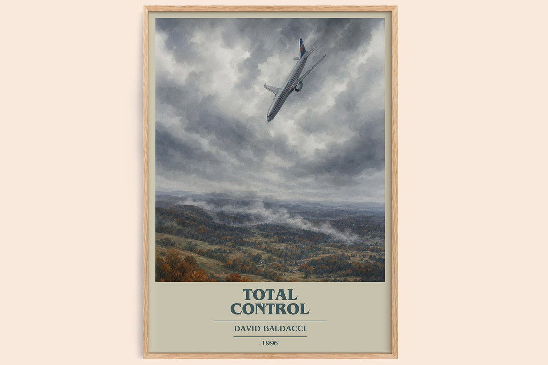 Total Control book cover book poster by David Baldacci – framed literary art print