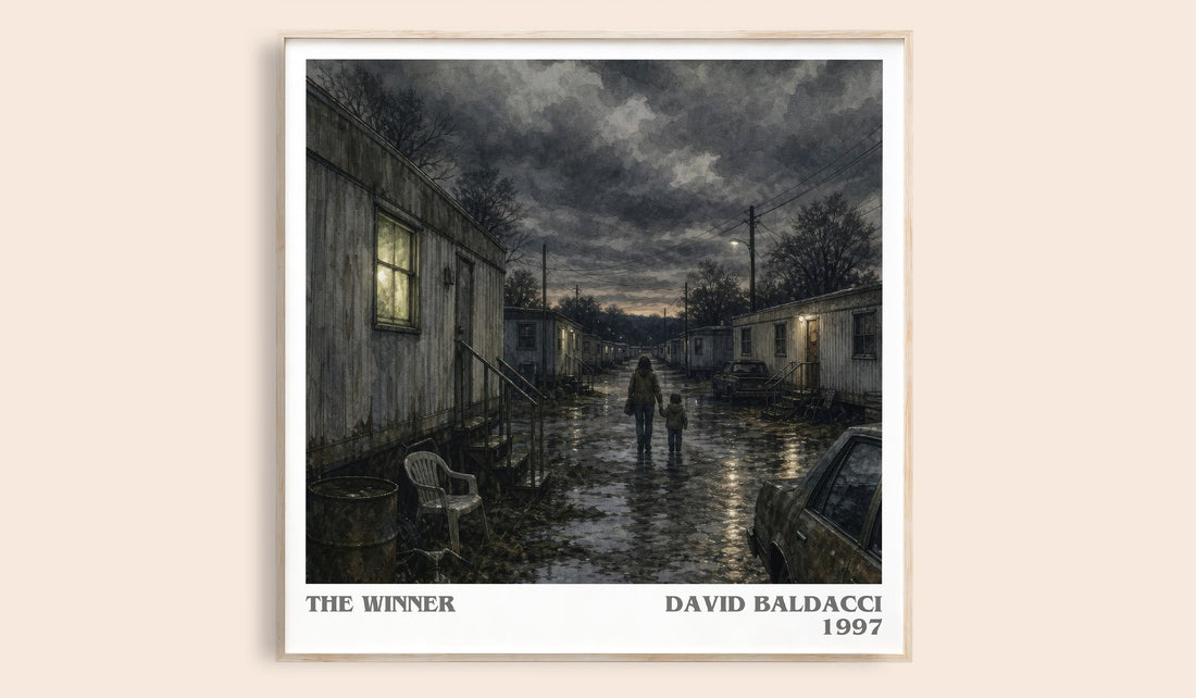 The Winner literary book poster by David Baldacci – framed literary art print