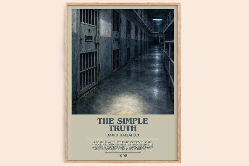 The Simple Truth bookish book poster by David Baldacci – framed literary art print