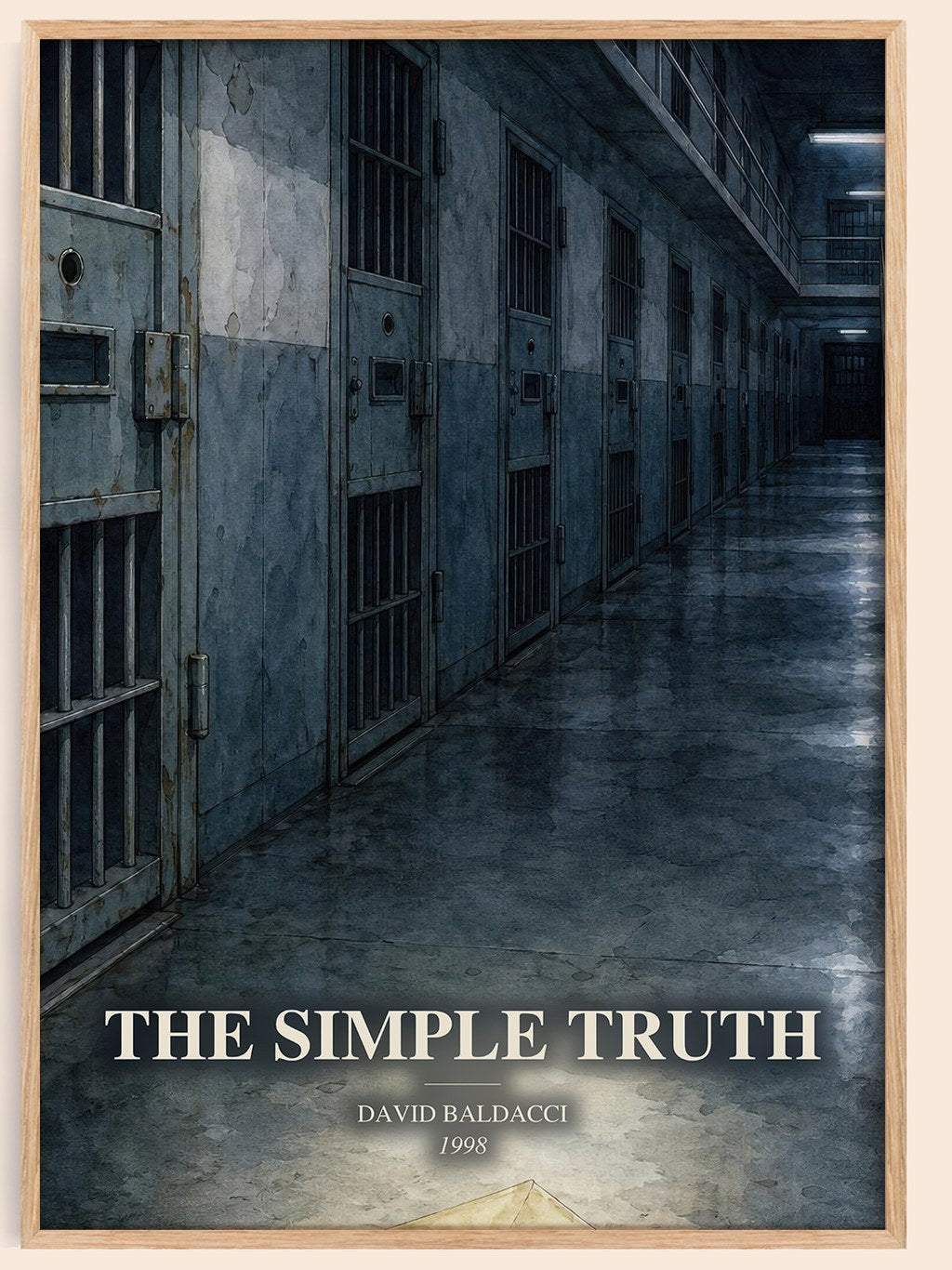 The Simple Truth watercolour book poster by David Baldacci – framed literary art print