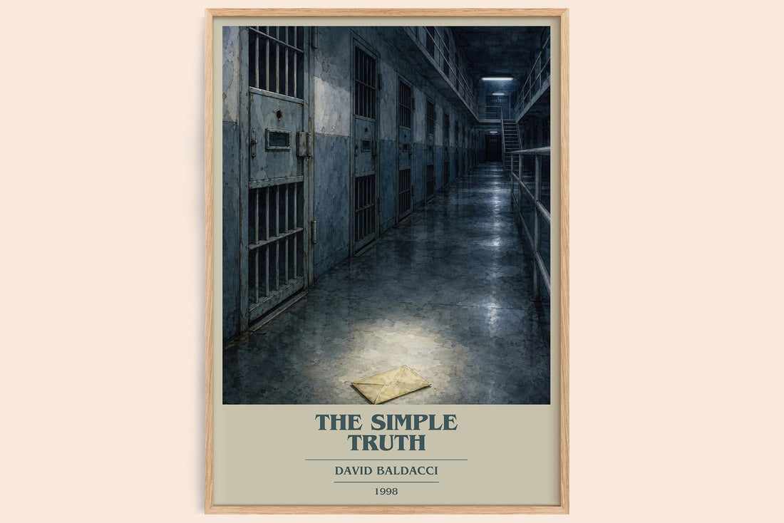 The Simple Truth book cover book poster by David Baldacci – framed literary art print