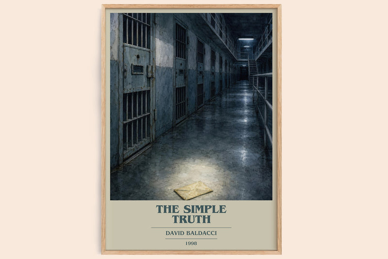 The Simple Truth book cover book poster by David Baldacci – framed literary art print