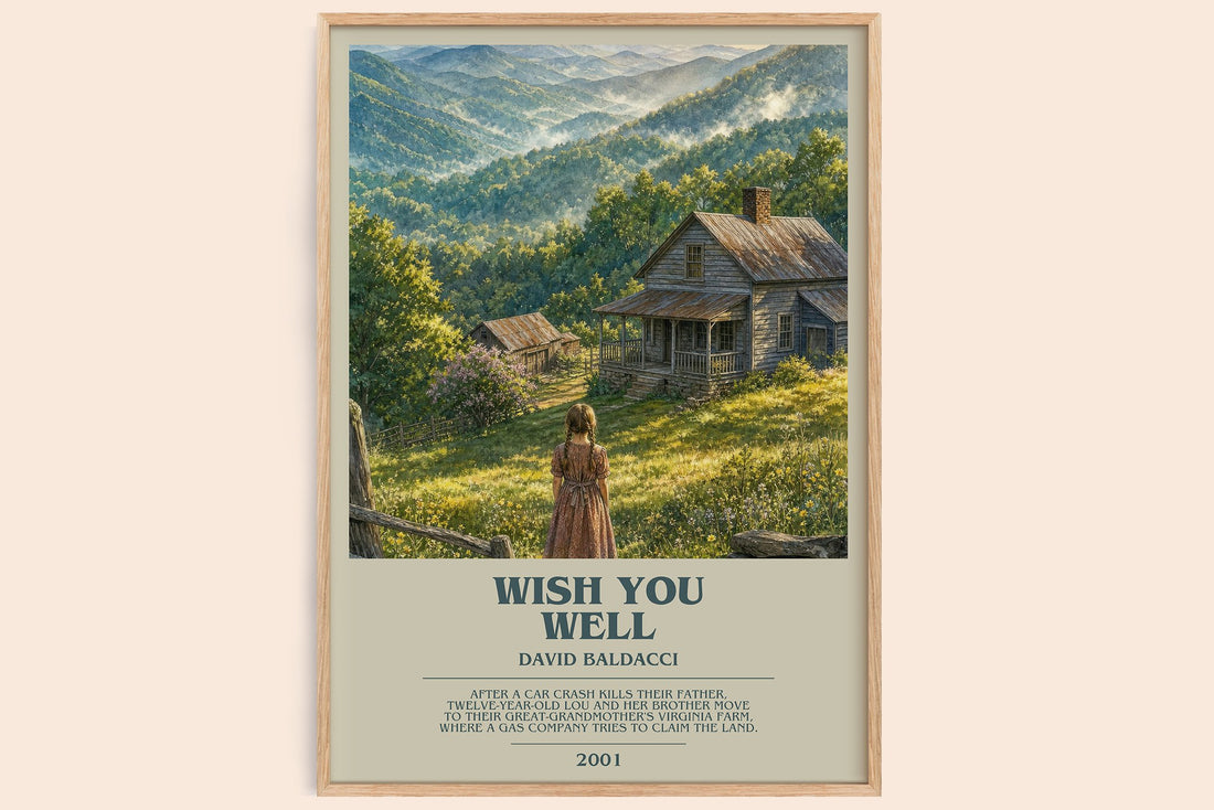 Wish You Well bookish book poster by David Baldacci – framed literary art print