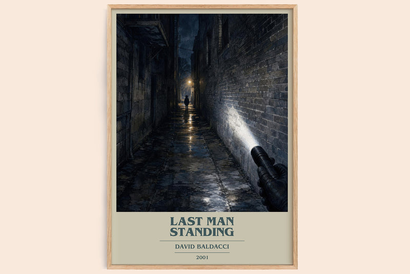 Last Man Standing book cover book poster by David Baldacci – framed literary art print
