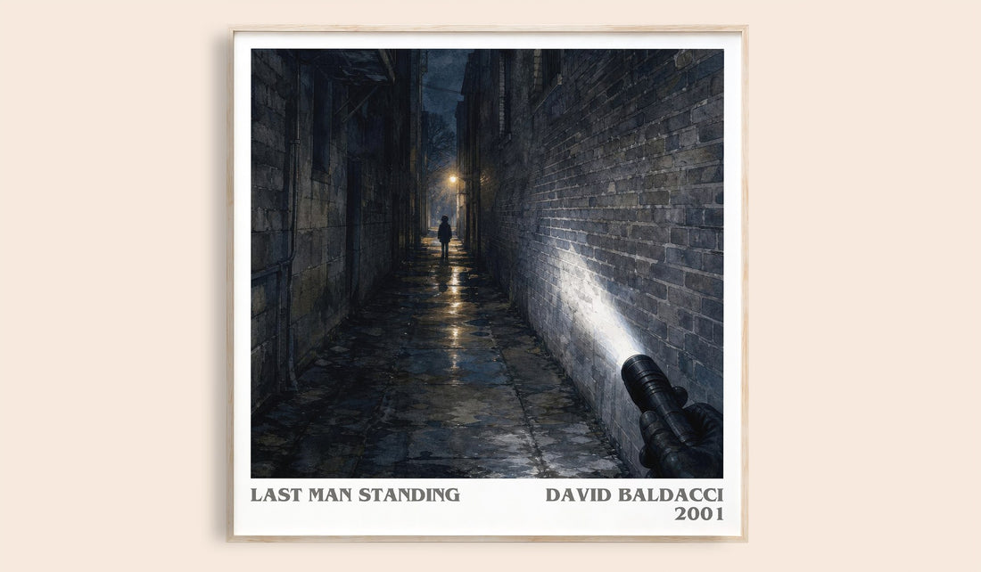 Last Man Standing literary book poster by David Baldacci – framed literary art print