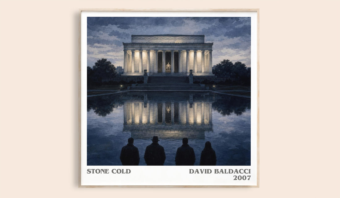 Stone Cold literary book poster by David Baldacci – framed literary art print