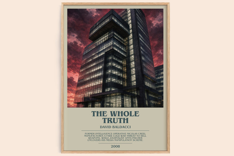 The Whole Truth bookish book poster by David Baldacci – framed literary art print