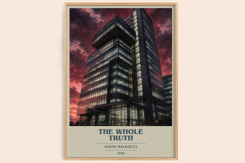The Whole Truth book cover book poster by David Baldacci – framed literary art print
