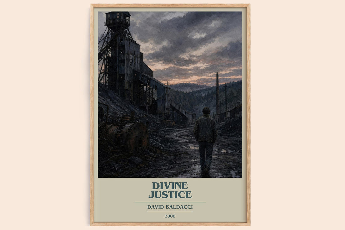 Divine Justice book cover book poster by David Baldacci – framed literary art print