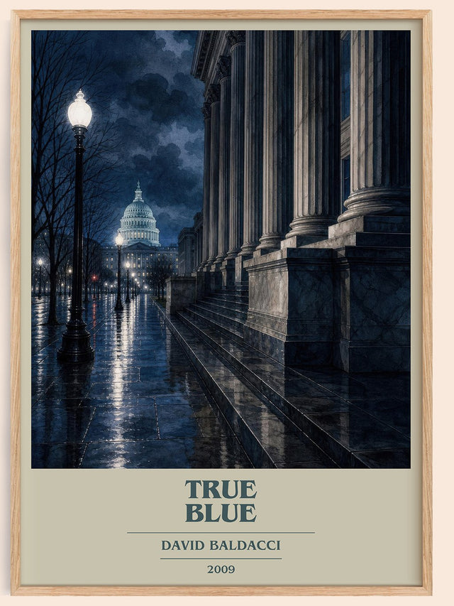 True Blue Book Cover Poster by David Baldacci